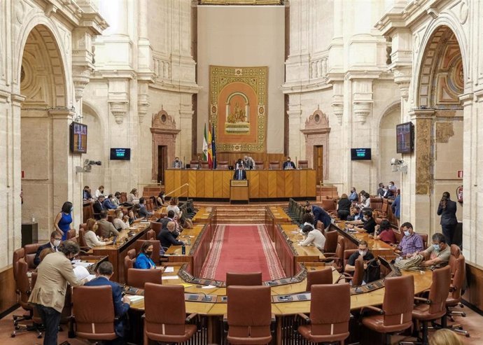 Archivo - Imagen de este miércoles del Pleno del Parlamento de Andalucía.