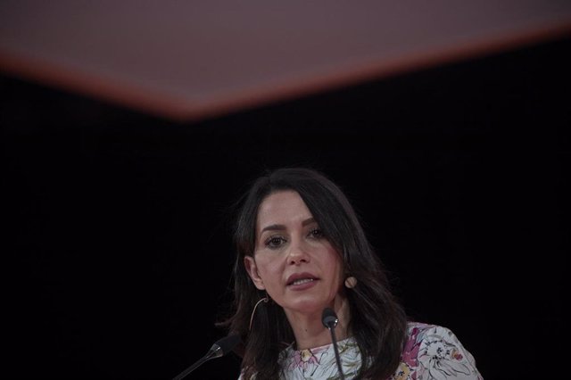 La presidenta de Ciudadanos, Inés Arrimadas, en la convención política del partido celebrada en Madrid.