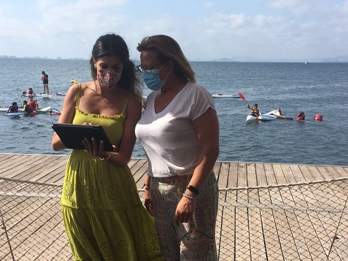 Presentación del sistema de cámaras que permitirán conocer de forma online el estado del Mar Menor en diferentes puntos del litoral.