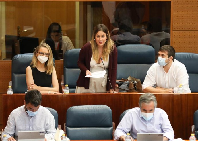 La portavoz Adjunta de Unidas Podemos en la Asamblea de Madrid, Alejandra Jacinto.