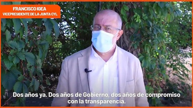 El vicepresidente y portavoz de la Junta, Francisco Igea, en el vídeo de Ciudadanos en el que se valora el trabajo del Gobierno autonómico en los dos últimos años.