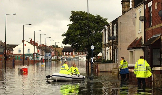 Inundaciones en zona urbana