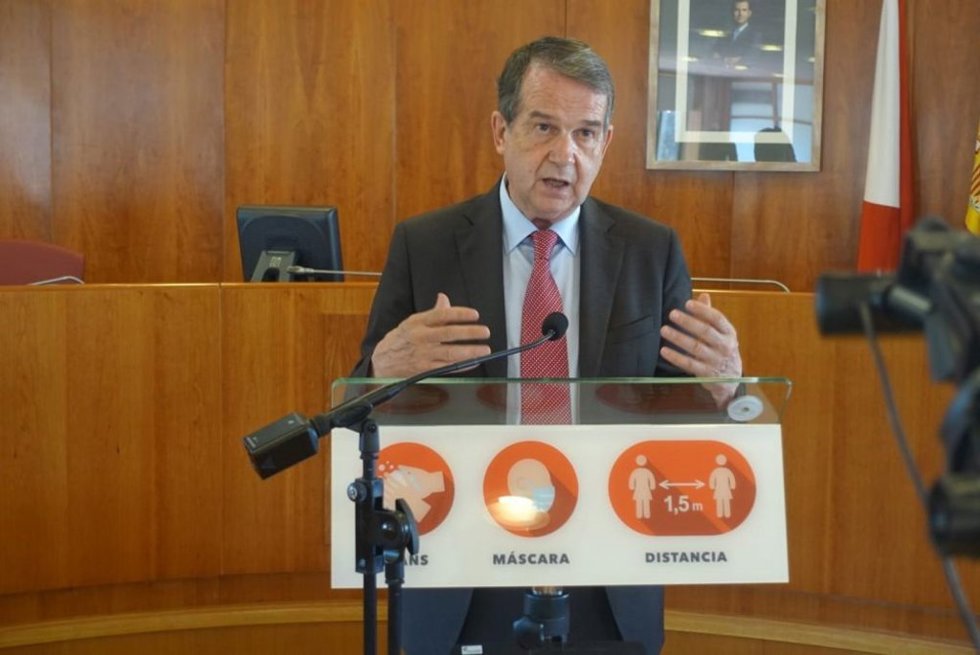 El alcalde de Vigo, Abel Caballero, en rueda de prensa