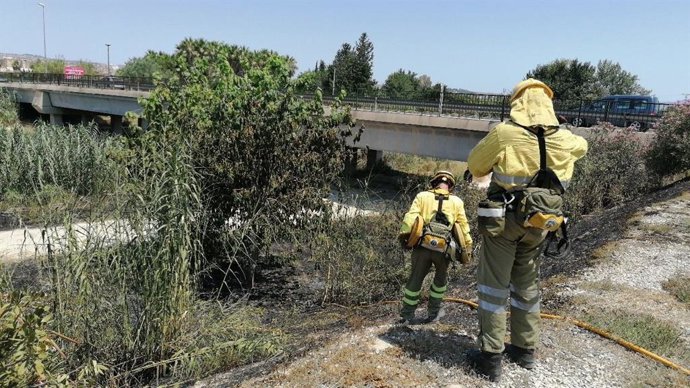 Fotografía del lugar del incendio facilitada por Agente Medioambiental