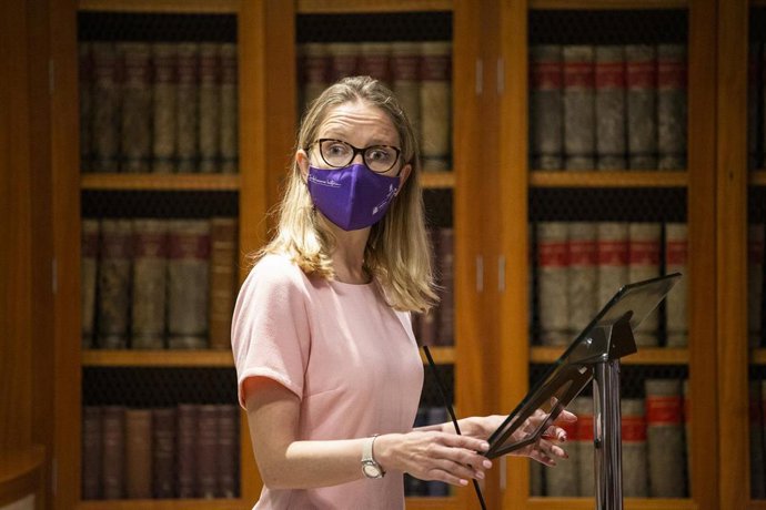 La portavoz de Unidas Podemos en la Asamblea de Madrid, Carolina Alonso.