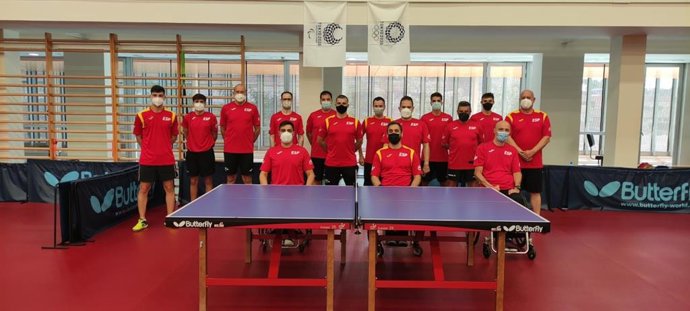 Concentración del equipo paralímpico español de tenis de mesa en el CAR de Sant Cugat para preparar los Juegos de Tokio