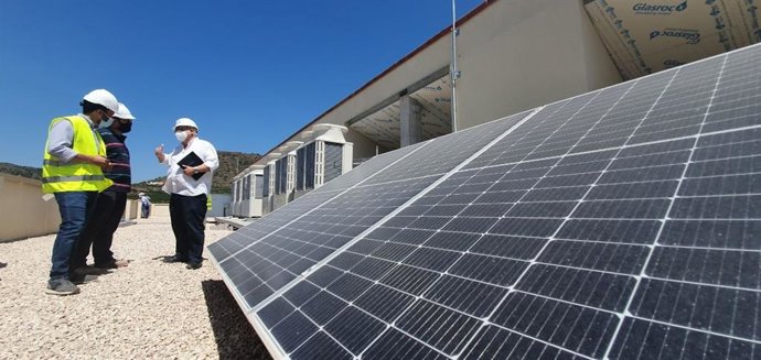 Imagen de archivo de obras en un centro educativo
