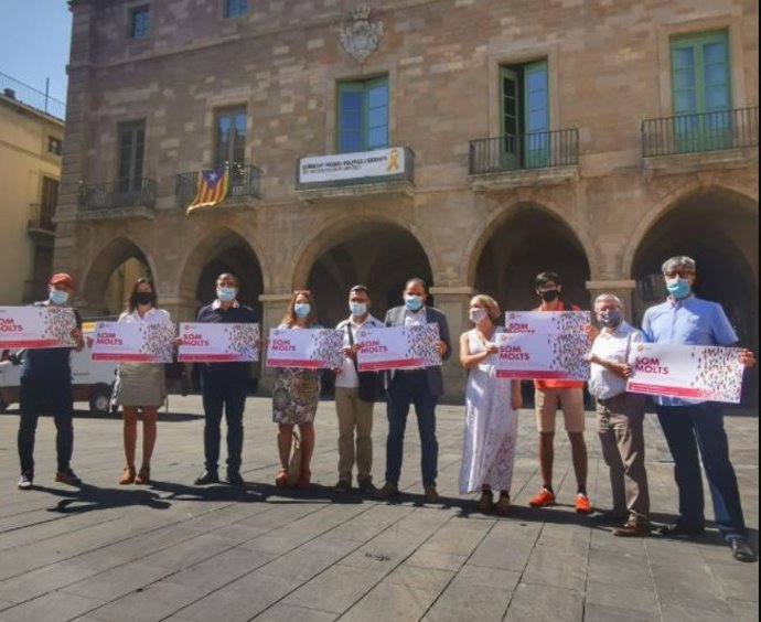 Presentación de la campaña 'Som Molts' de SCC el 20 de julio de 2021 en la Plaa Major de Manresa (Barcelona)