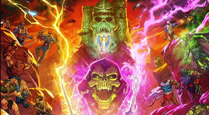 Brutal póster de Masters del Universo: Revelación que enfrenta a las huestes de He-Man y Skeletor