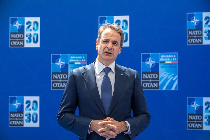 Archivo - El primer ministro griego, Kyriakos Mitsotakis.