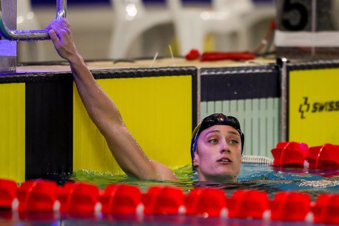 Archivo - Mireia Belmonte tras nadar una prueba en el Trofeo Internacional de Castellón