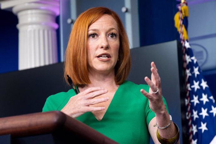 16 July 2021, US, Washington: White House press secretary Jen Psaki speaks during a press conference in the Brady Briefing Room of the White House. Photo: Michael Brochstein/ZUMA Wire/dpa