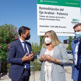El alcalde de Granada, Francisco Cuenca, acude al acto de inicio de la primera fase de las obras del eje Arabial-Palencia