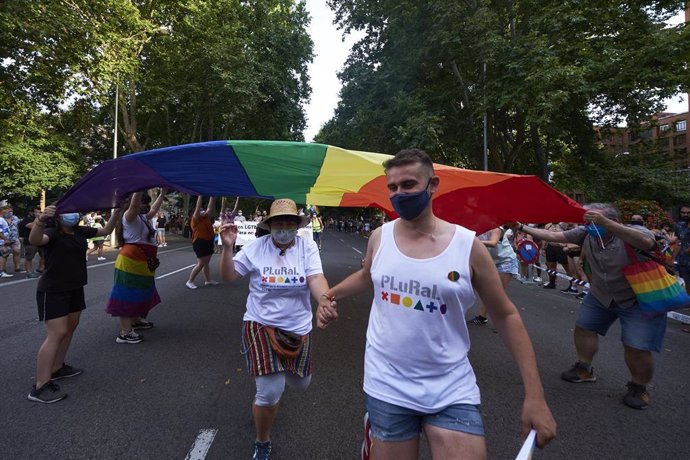 Foto de archivo de la mnanifestación del Orgullo LGTBI en Madrid (España).