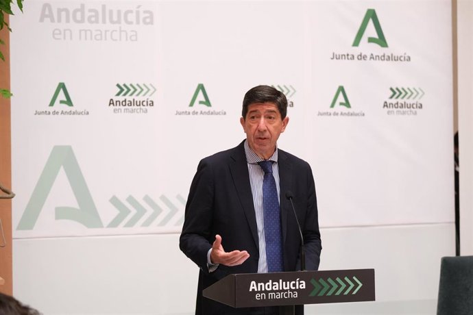 El vicepresidente de la Junta y consejero de Turismo, Regeneración, Justicia y Administración Local, Juan Marín, en una foto de archivo.