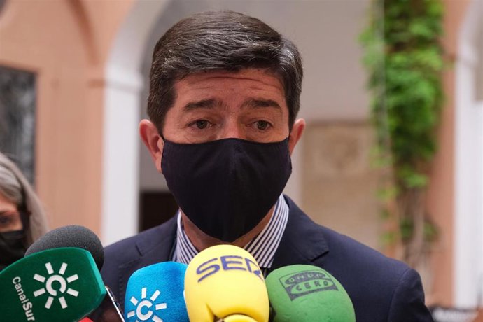 El vicepresidente de la Junta y consejero de Turismo, Regeneración, Justicia y Administración Local, Juan Marín  