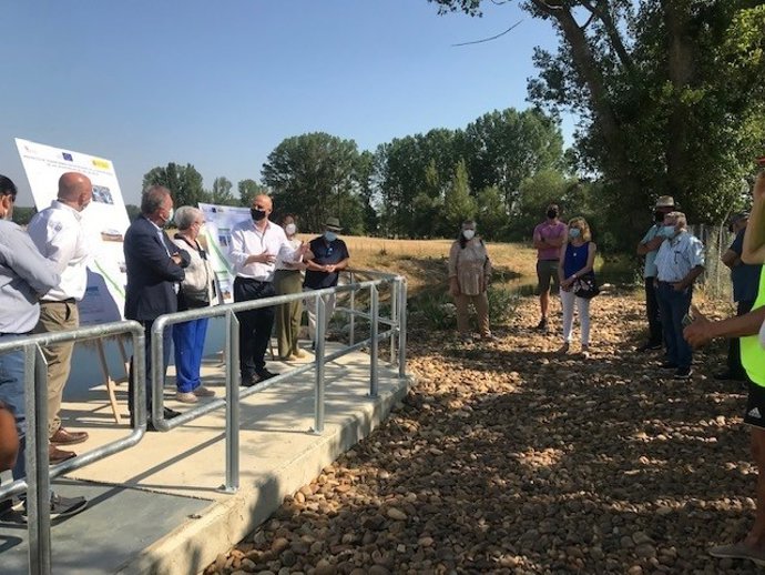 Visita a las obras de regadío de la comarca de Valdavia.