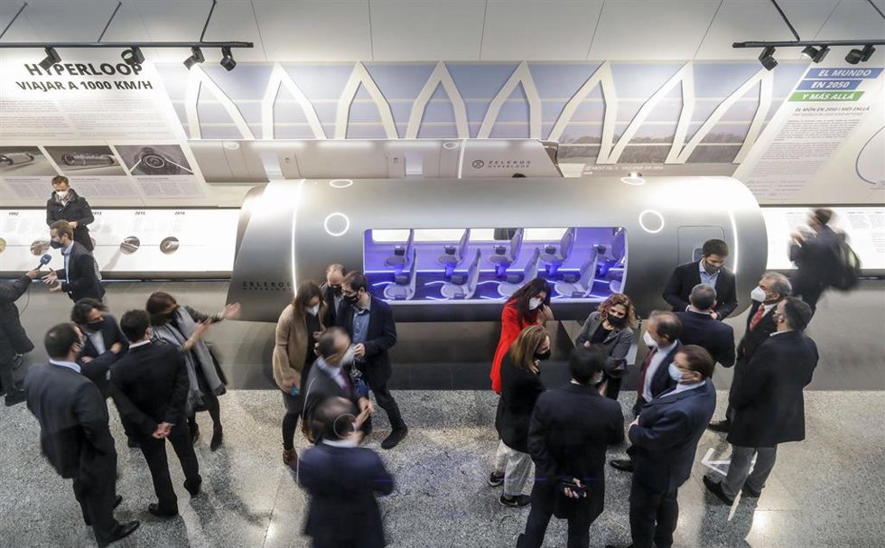 Archivo - Vista general de la presentación del vehículo Hyperloop, de la empresa Zeleros, en el Museo de las Ciencias, en Valencia, Comunidad Valenciana (España)