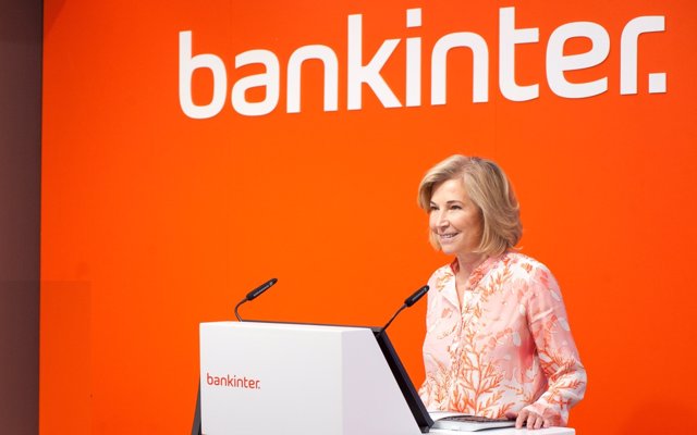 La consejera delegada de Bankinter, María Dolores Dancausa, durante la presentación de resultados del segundo trimestre de 2021.