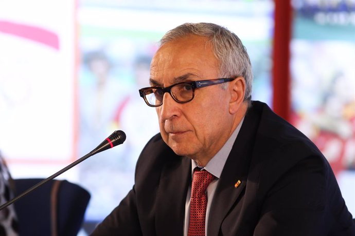 Alejandro Blanco, President of Comite Olimpico Espanol during press conference after Board of Olympic Federations where the Olympic Delegation for Tokio 2020 has been aproved at Comité Olímpico Espanol on June 30, 2021 in Madrid, Spain.