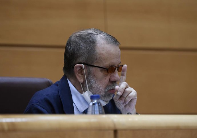 Archivo - El Defensor del Pueblo en funciones y Adjunto Primero, Francisco Miguel Fernández Marugán, interviene en la Comisión Mixta de Relaciones en el Senado, a 25 de mayo de 2021, en Madrid, (España). Durante su intervención, Fernández Marugán ha tra