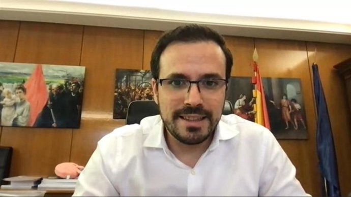 El ministro de Consumo, Alberto Garzón, durante la celebración de la XIX edición d elos Cursos de Verano de la UPO en Carmona (Sevilla)