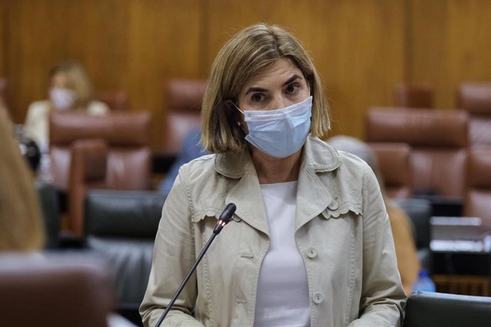 Archivo - La consejera de Empleo, Formación y Trabajo Autónomo, Rocío Blanco, en el Pleno del Parlamento en foto de archivo.