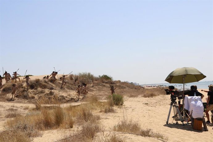 Rodaje en el Nuevo Portil, en Cartaya, Huelva.