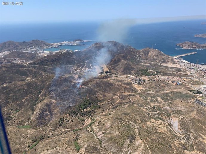 Imagen tomada desde la aeronave de coordinación