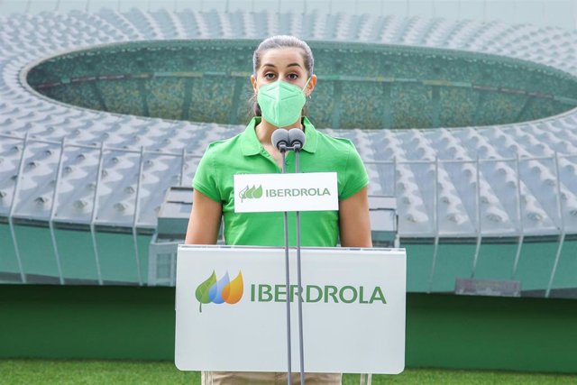 Archivo - Carolina Marín durante un acto organizado por Iberdrola