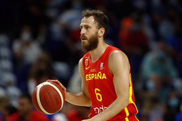Sergio Rodríguez con la selección española de baloncesto