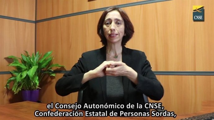 Archivo - La presidenta de la Confederación Estatal de Personas Sordas (CSNE), Concha Díaz