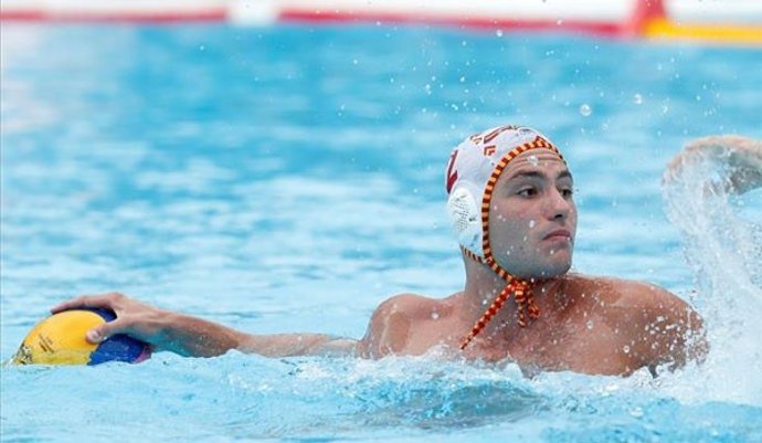 Archivo - Alberto Munárriz con la selección española de waterpolo