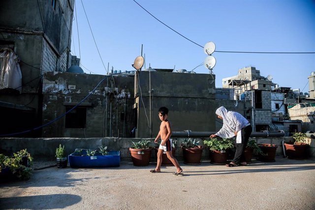 Refugiados palestinos en el campamento de Shatila, en Líbano