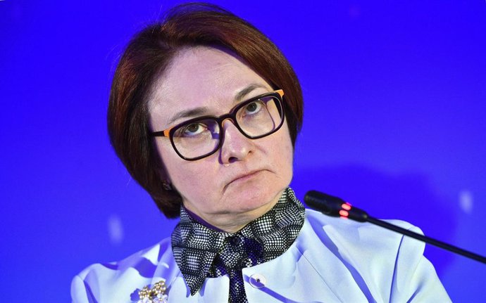 Archivo - May 21, 2019 - Moscow, Russia: Chairman of the Central Bank of Russia Elvira Nabiullina at the annual Russian stock market conference at the Hyatt Regency Petrovsky Park hotel. (Peter Kassin/Kommersant/Contacto)