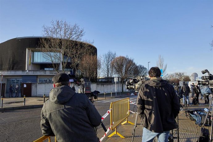 Archivo - Sede de la Audiencia Nacional en San Fernando de Henares (Madrid) durante el juicio por la presunta 'caja b' del PP.