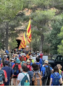 Imagen de un tramo de la 'Travesía por la libertad' que recorre el exconseller de la Generalitat Jordi Turull