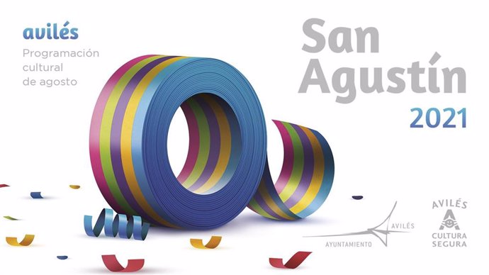 Cartel de la programación del Ayuntamiento de Avilés para agosto y San Agustín