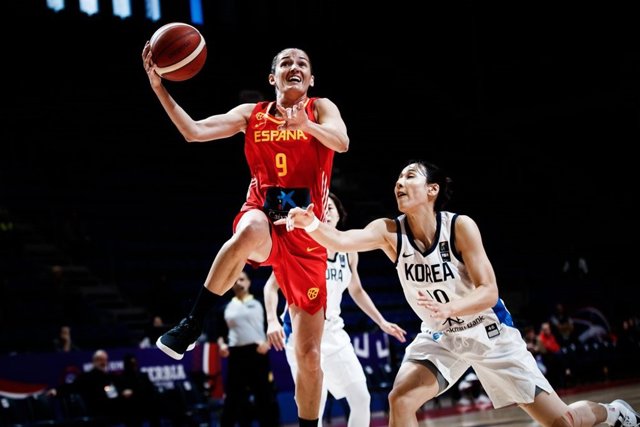 Laia Palau en el España-Corea del Preolímpico