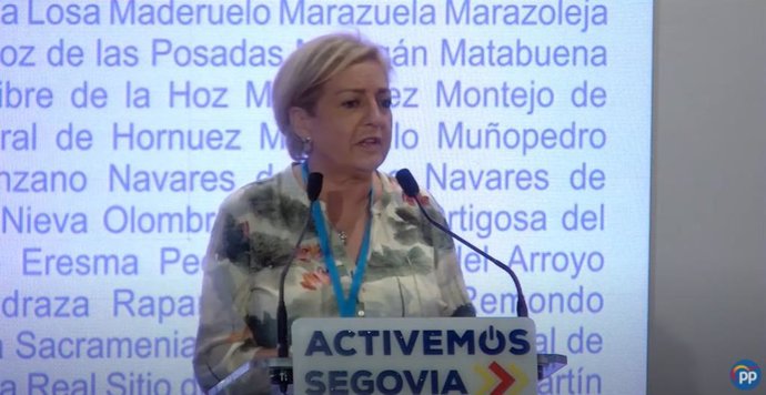 La presidenta del PP de Segovia, Paloma Sanz.