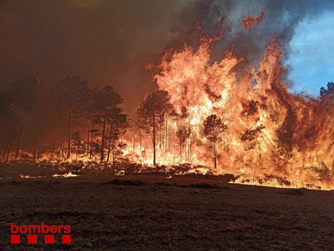 Incendio activo en Catalunya