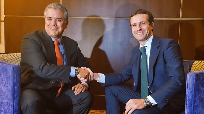 Archivo - Casado con Iván Duque, presidente de Colombia