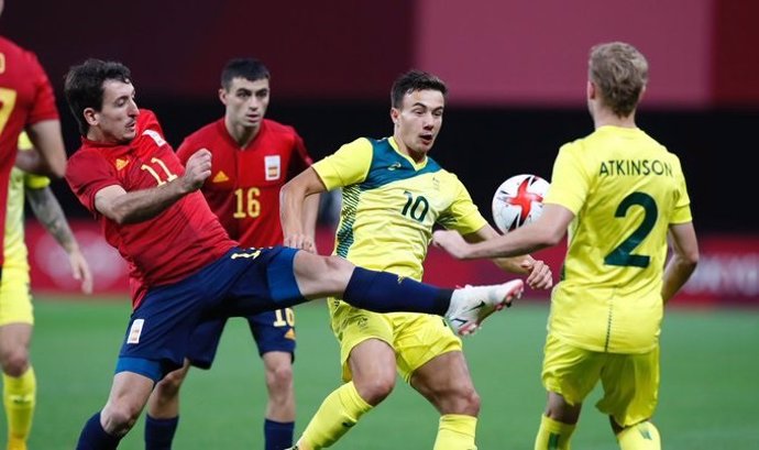 El capitán español Mikel Oyarzabal logró el gol del triunfo contra Australia en los Juegos de Tokyo 2020.