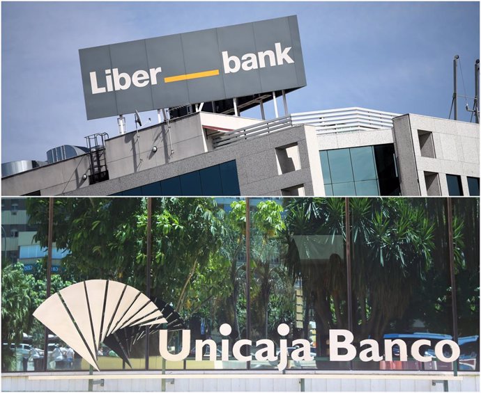Archivo - Liberbank y Unicaja Banco notifican su fusión