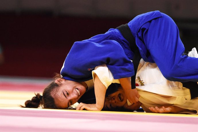 Nora Djakova (KOS) wins against Tsukasa Yoshida (JAP) in women's -57kg semi-final during the Olympic Games Tokyo 2020, judo, on July 26, 2021 at Nippon Budokan, in Tokyo, Japan - Photo Yoann Cambefort / Marti Media / DPPI