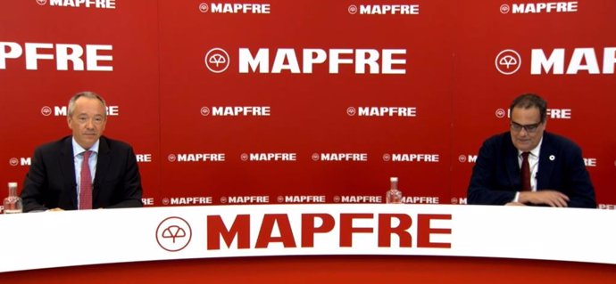 El director financiero de Mapfre, Fernando Mata, durante la presentación de resultados del primer semestre de 2021.