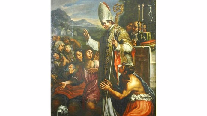 Imagen Del Arzobispo De Lima Toribio De Mogrovejo En Obra Presente En El Museo De Salamanca.