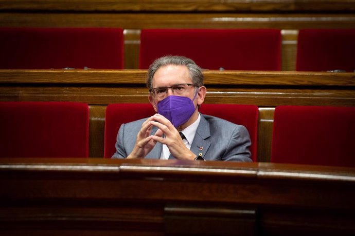 El conseller de Economía de la Generalitat, Jaume Giró, durante un Pleno en el Parlament de Catalunya, a 22 de julio de 2021, en Barcelona, Catalunya (España). La sesión de hoy es una continuación de las de ayer y el martes 20. En el pleno de este miérc