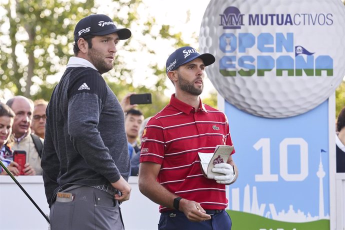 Archivo - Adri Arnaus y Jon Rahm en el Open de España