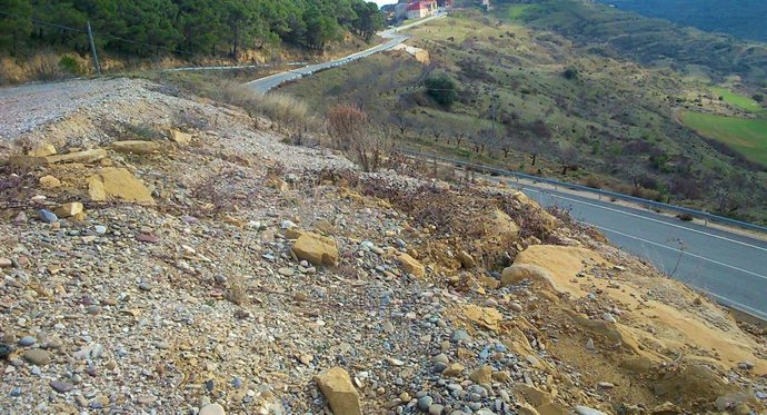 Archivo - Cohesión Territorial licita las obras de estabilización del talud situado en la carretera NA-5310 a su paso por Ujué